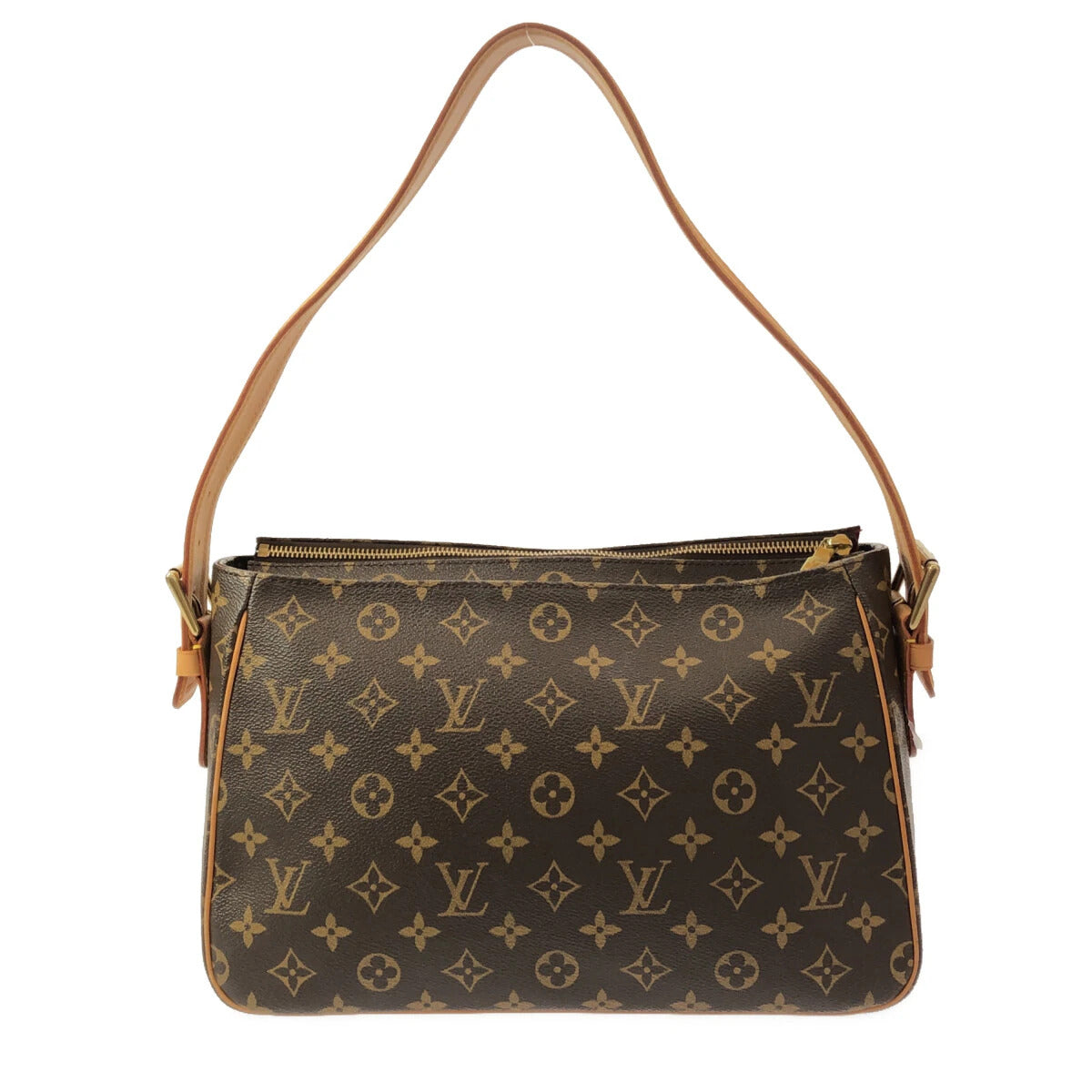 PRE-OWNED LV Viva Cite GM Brown Monogram Canvas Shoulder Bag