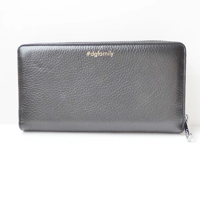 Cartera larga de cuero blanco azul claro negro DG Family Angel de segunda mano
