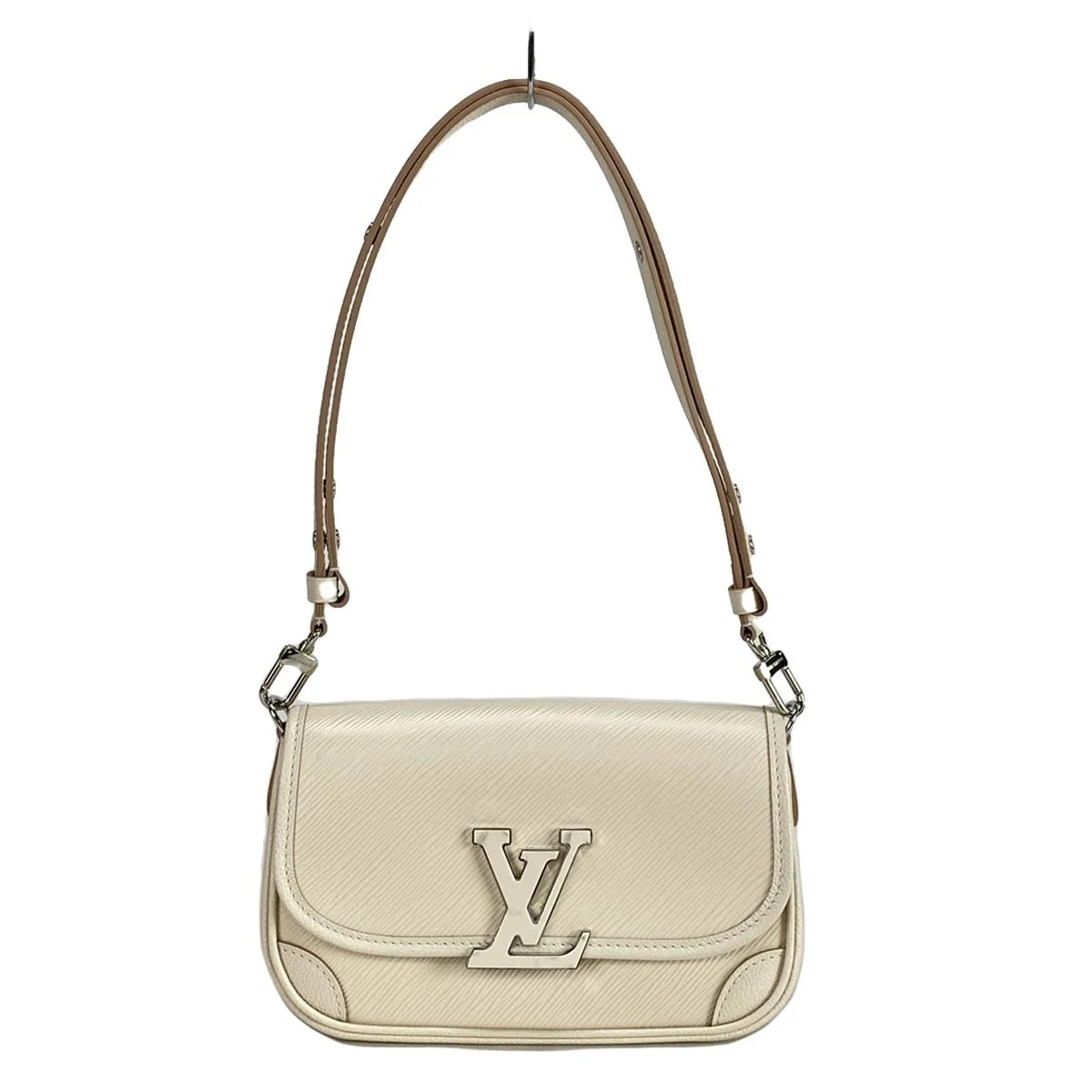 PRE-OWNED LV Business NM Cream Epi Leather Shoulder Bag