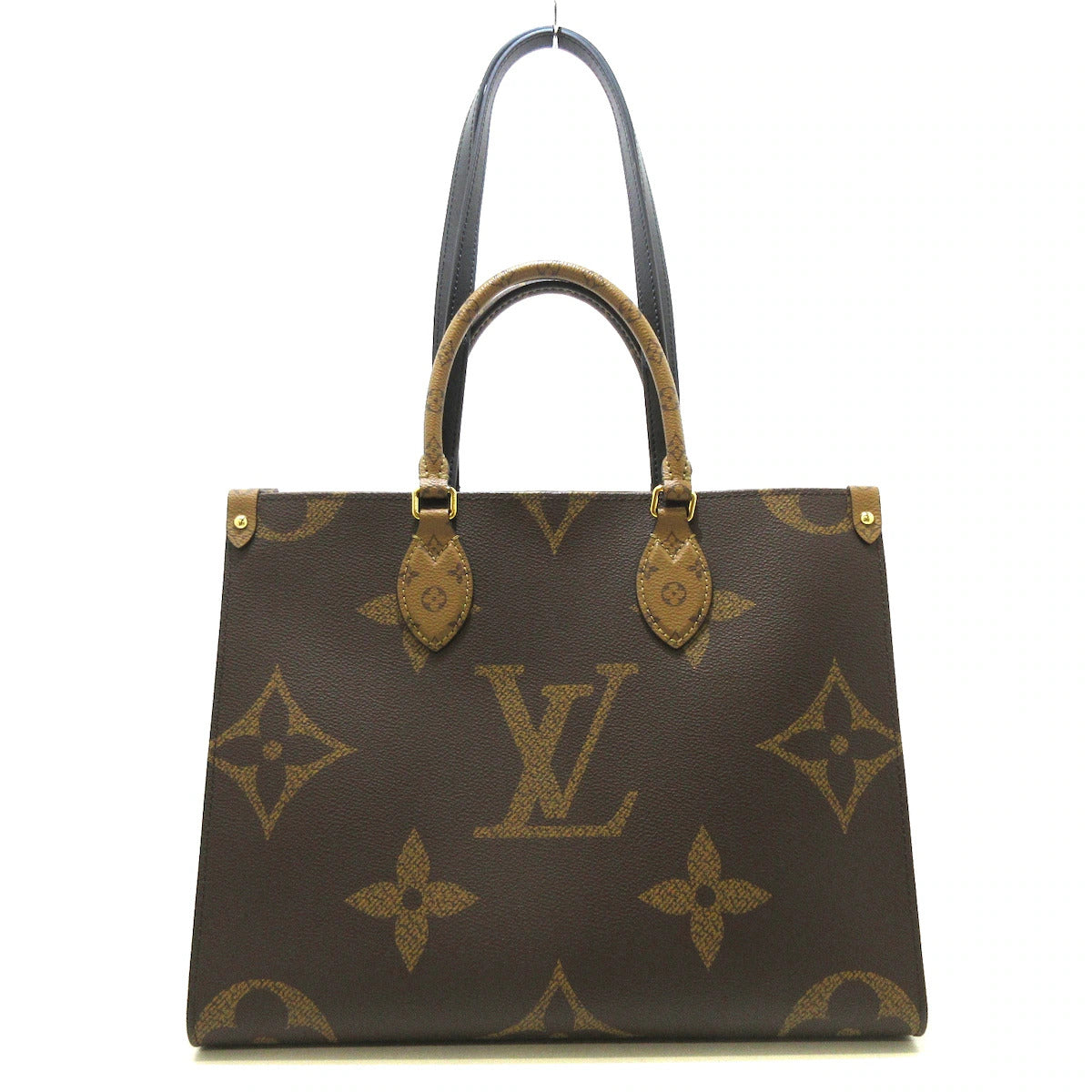 PRE-OWNED LV Onthego MM Monogram Reverse Canvas Tote Bag