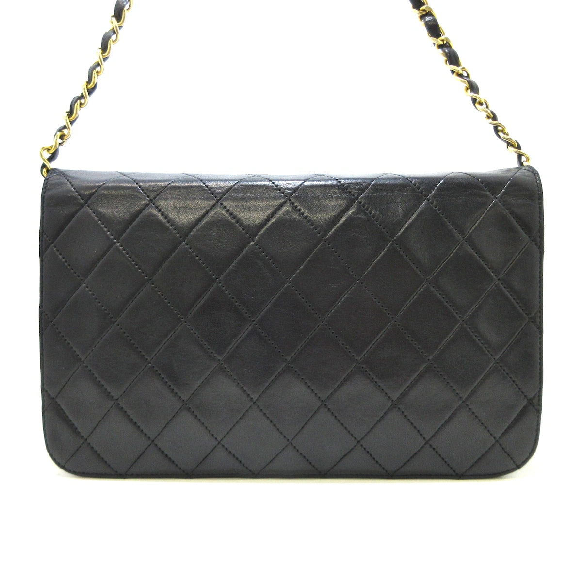 CHANEL - WOC Flap Matelasse Shoulder Bag Black Lambskin