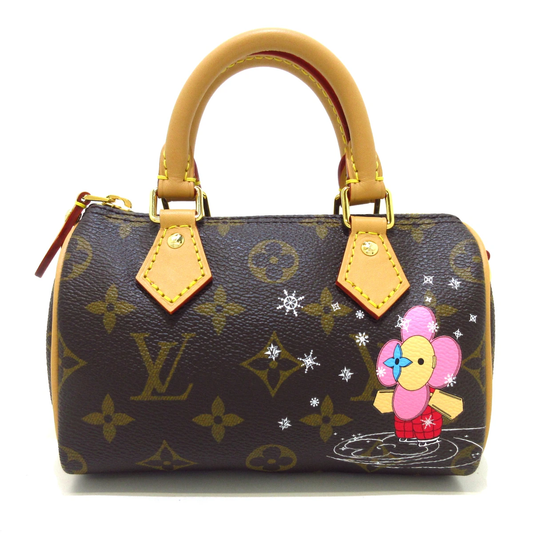 PRE-OWNED LV Nano Speedy Vivienne Monogram Canvas Crossbody Bag