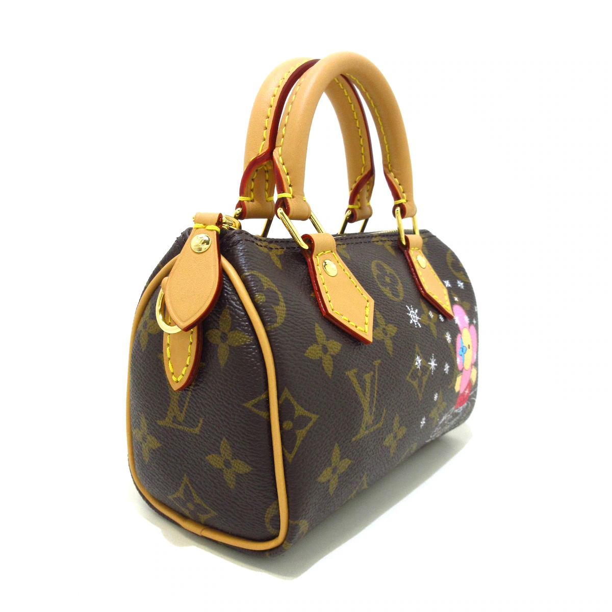 PRE-OWNED LV Nano Speedy Vivienne Monogram Canvas Crossbody Bag