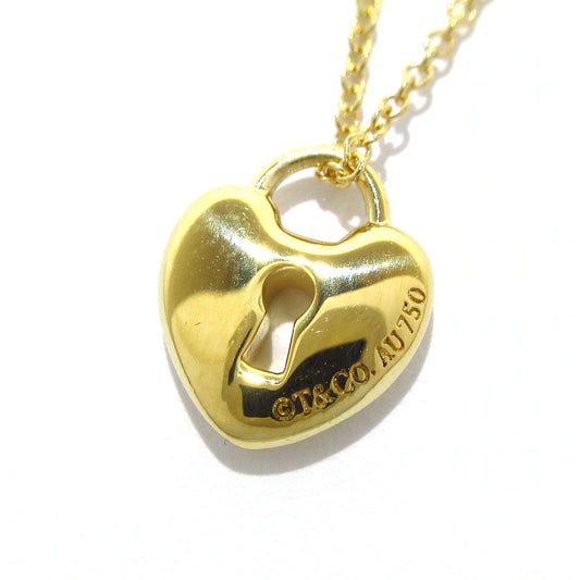 PRE-OWNED Heart Lock Necklace 18K Yellow Gold