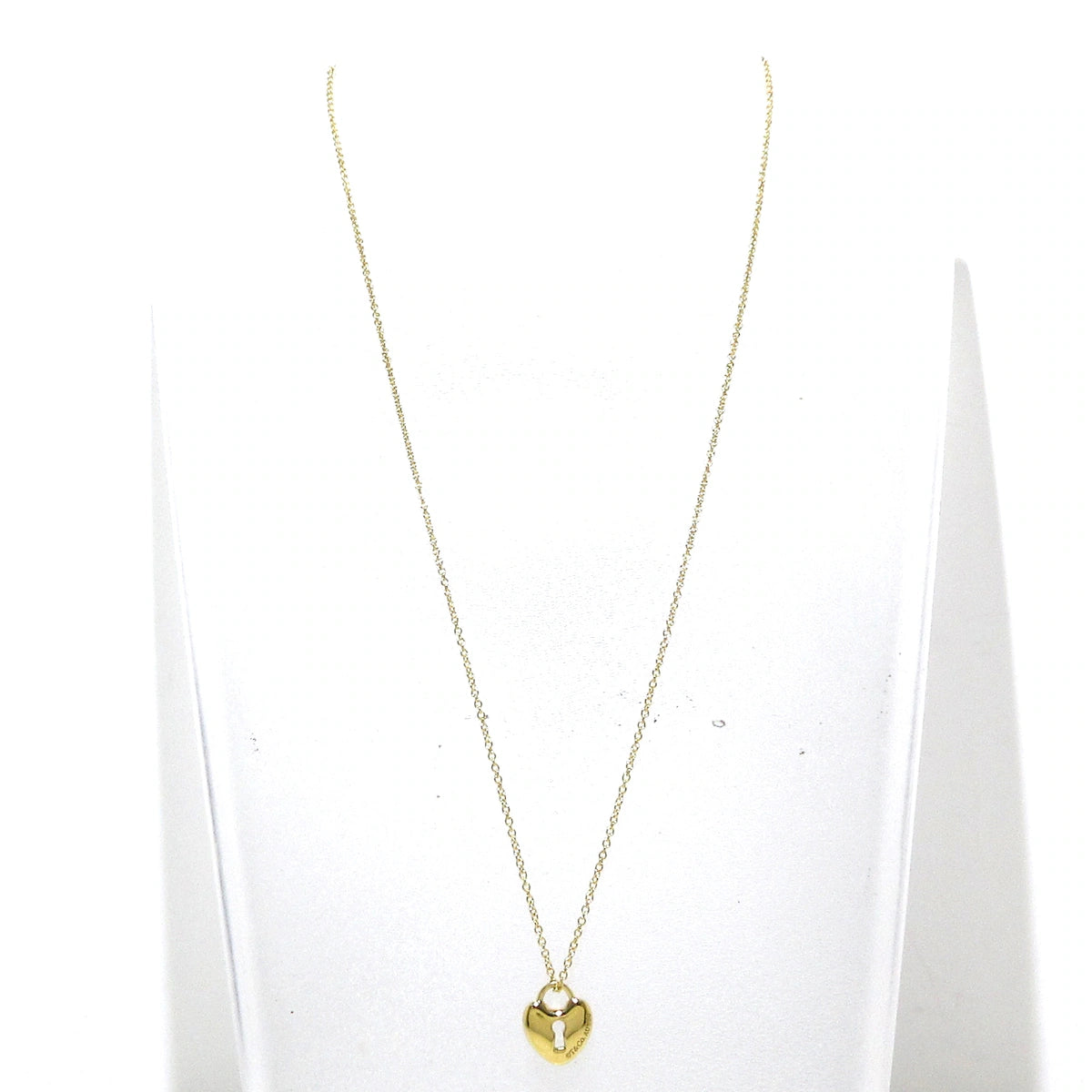 PRE-OWNED Heart Lock Necklace 18K Yellow Gold