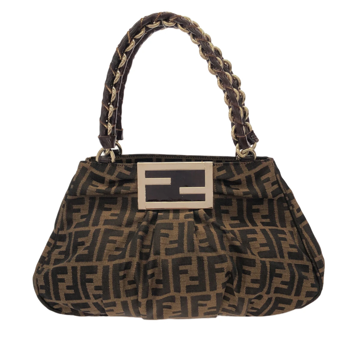 FENDI - Mia Zucca Tote Bag Jacquard Patent Leather