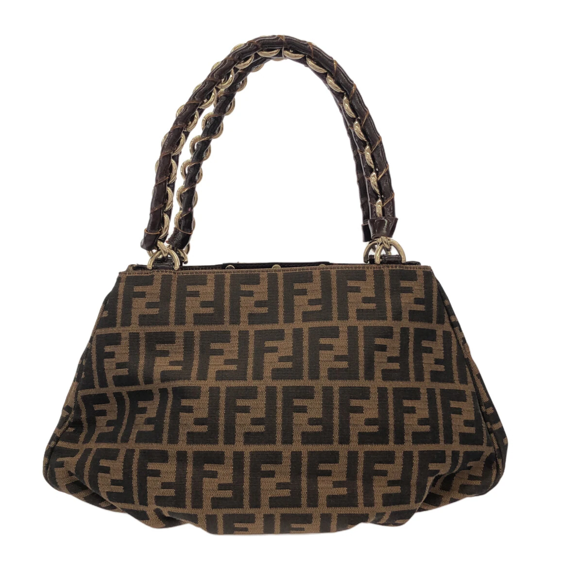 FENDI - Mia Zucca Tote Bag Jacquard Patent Leather