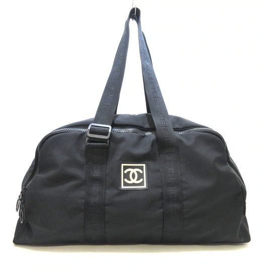 CHANEL - Sports Line Boston Bag Black Nylon