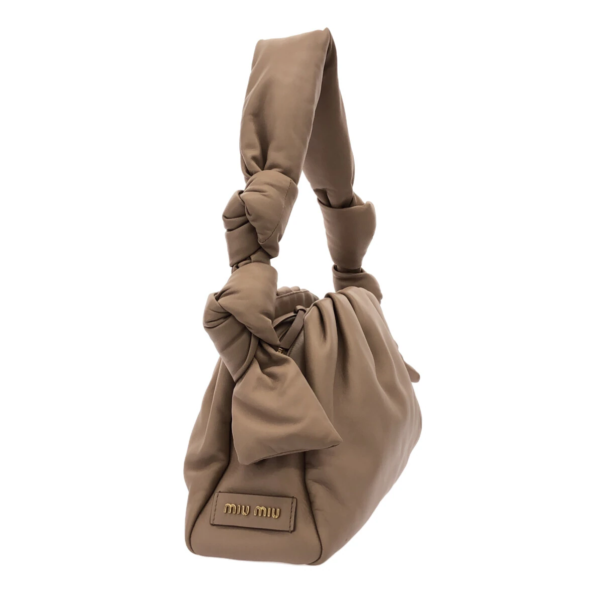 MIU MIU - Shoulder Bag Pink Beige Nappa Leather