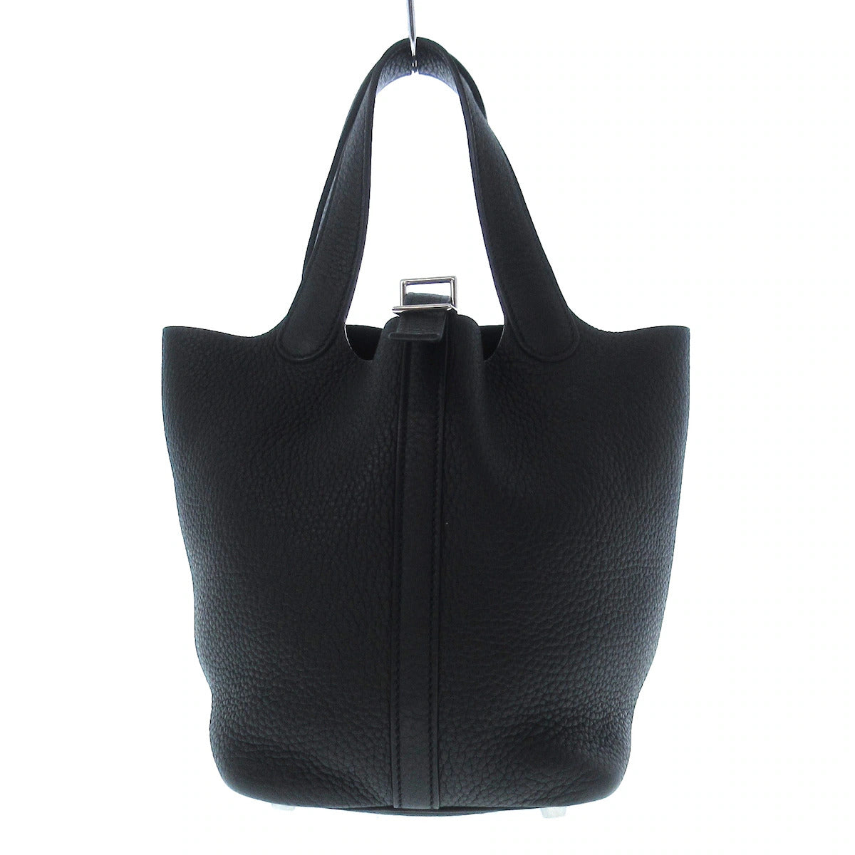 PRE-OWNED Picotin PM Black Taurillon Clemence Tote Bag