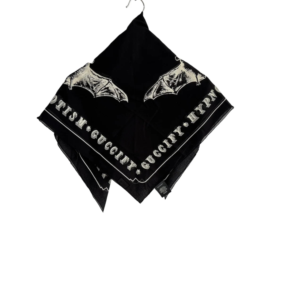 Bufanda GG negra y crema de segunda mano