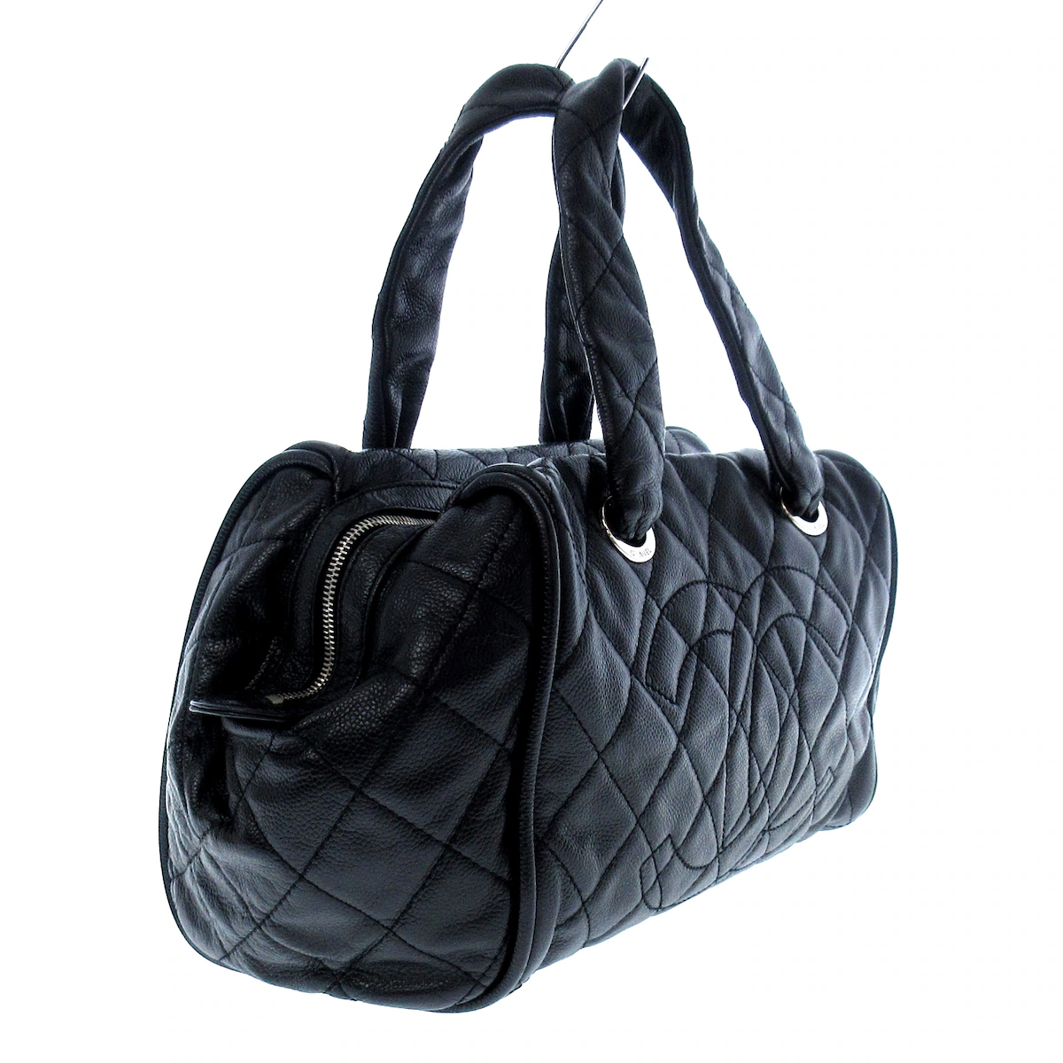 CHANEL - Bolso de hombro Matelasse Caviar negro
