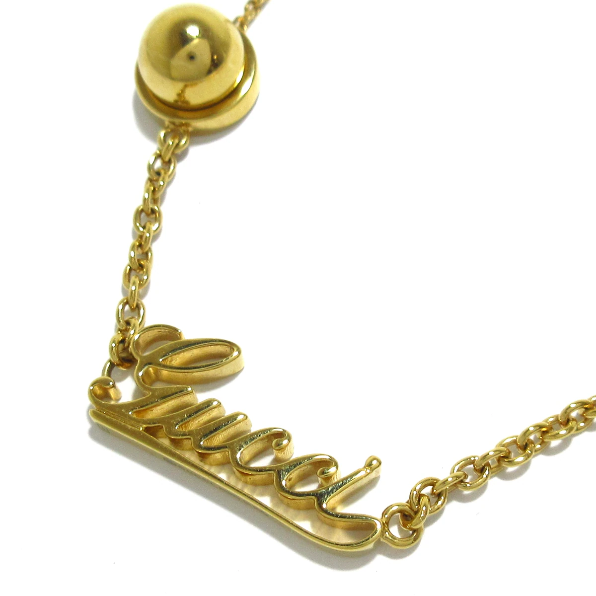 Collar con inscripción dorada GG USADO