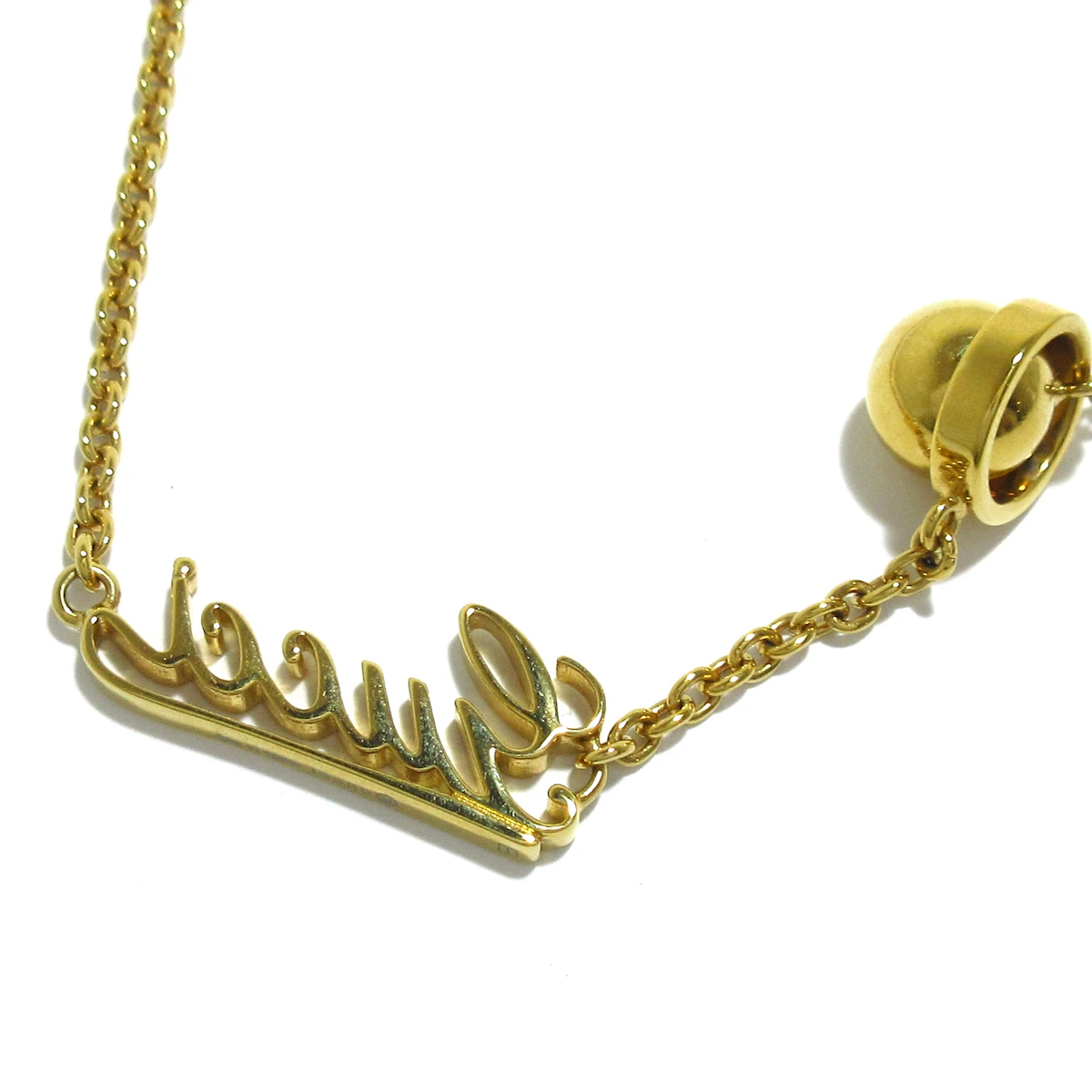 Collar con inscripción dorada GG USADO