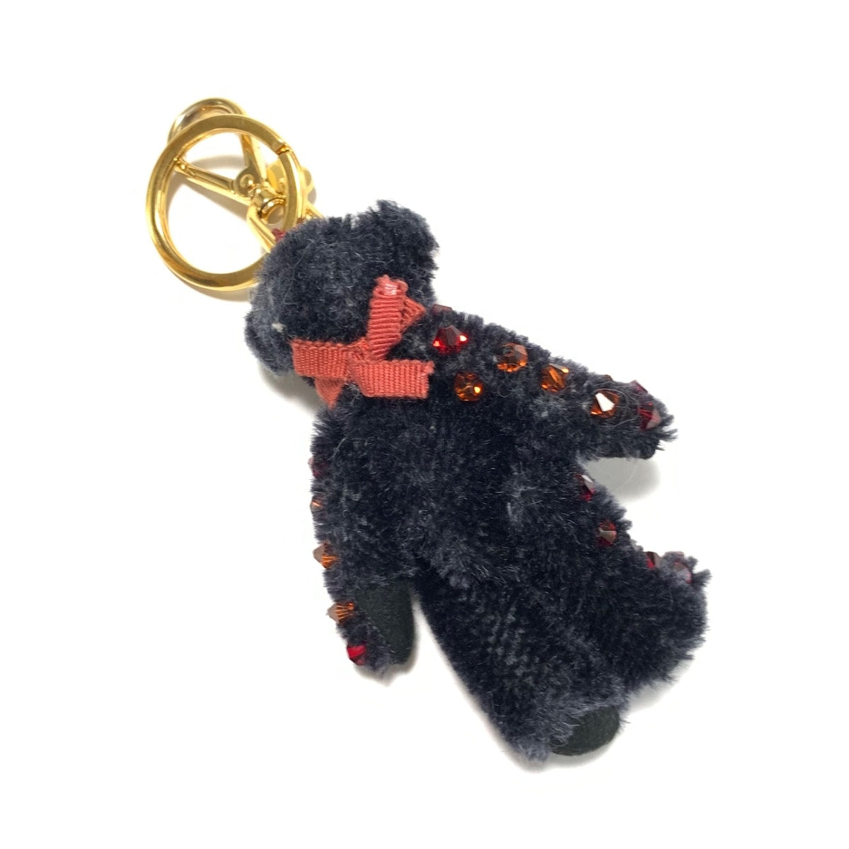 PRADA - Bag Charm Black Gold Polyester Hardware
