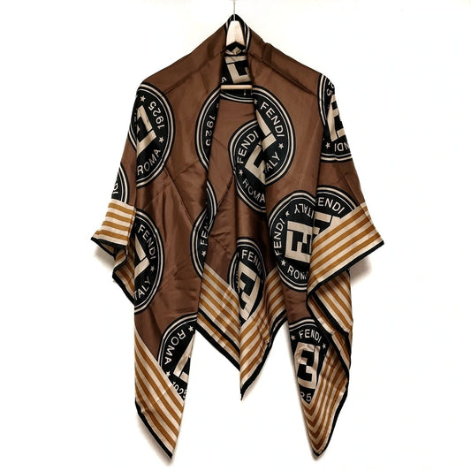 FENDI - Dark Brown Black Multi Scarf