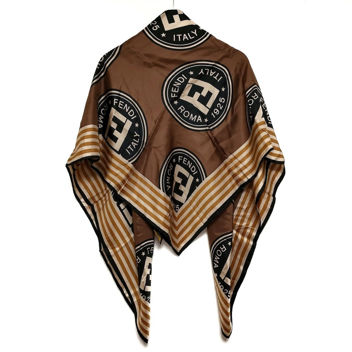 FENDI - Dark Brown Black Multi Scarf