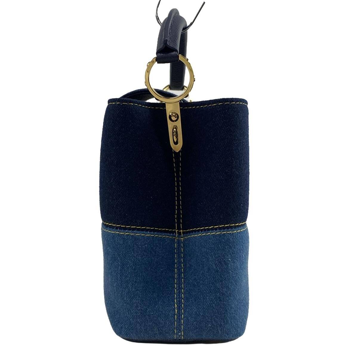 PRE-OWNED LV Capucines BB Rubber Marine Denim Shoulder Bag