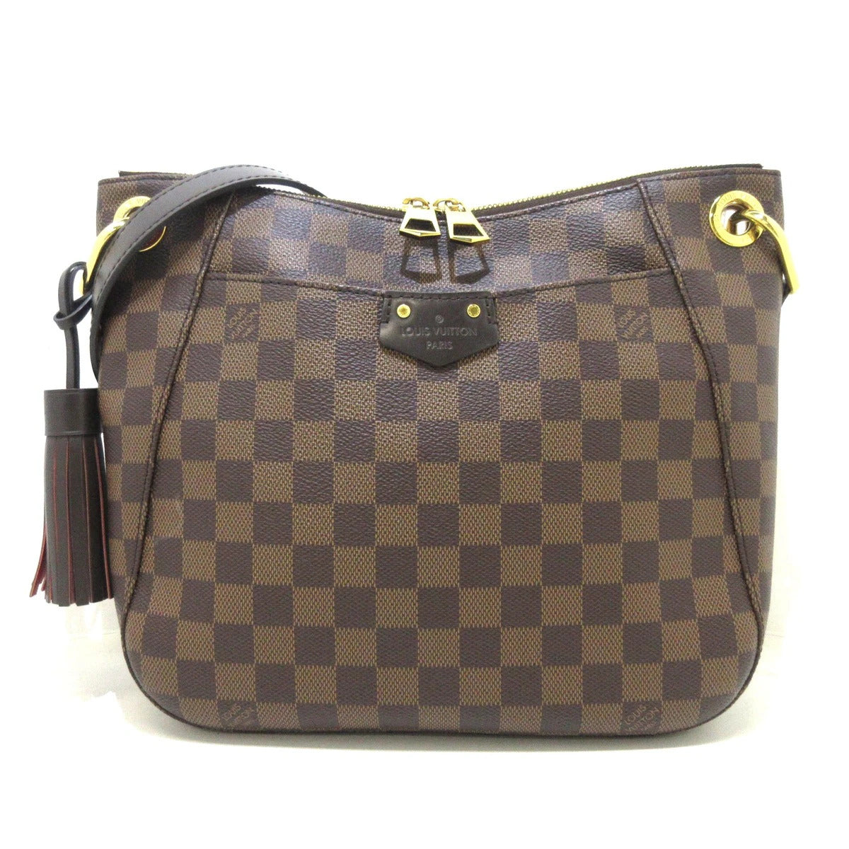 PRE-OWNED LV South Bank Damier Ebene Canvas Shoulder Bag