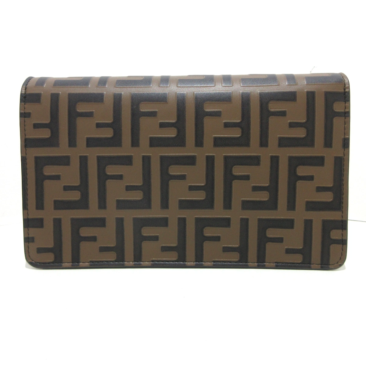 FENDI - Cartera FF Diamond Zucca con cadena