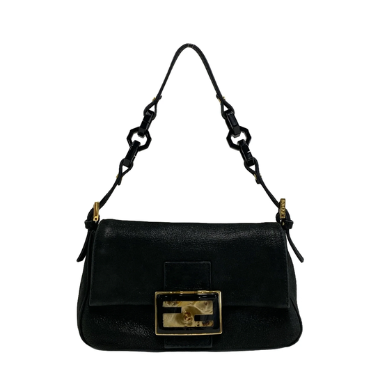 FENDI - Mama Bucket Black Leather Shoulder Bag