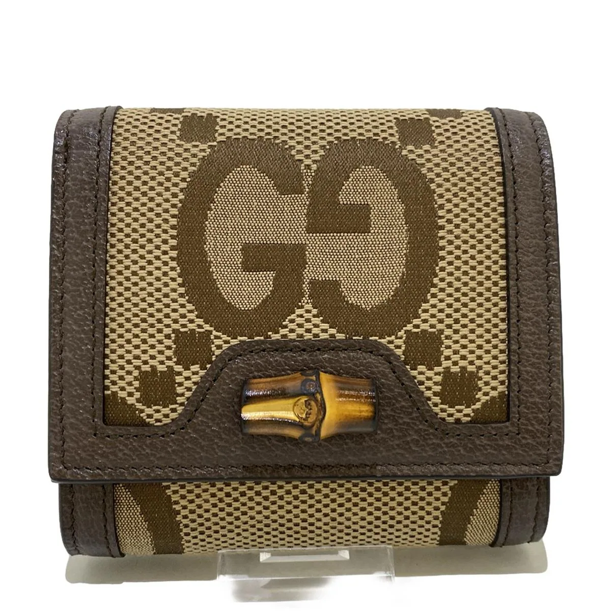 Cartera compacta plegable GG Diana Bamboo de segunda mano