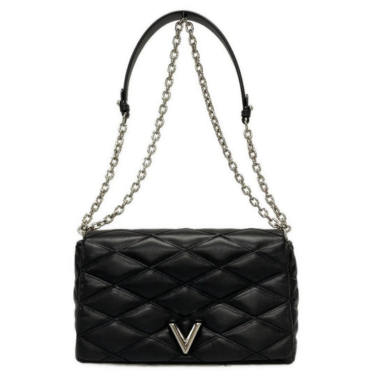 BOLSO DE HOMBRO LV GO 14PM Twist DE PIEL DE CORDERO EN REVESTIMIENTO NEGRO DE SEGUNDA MANO