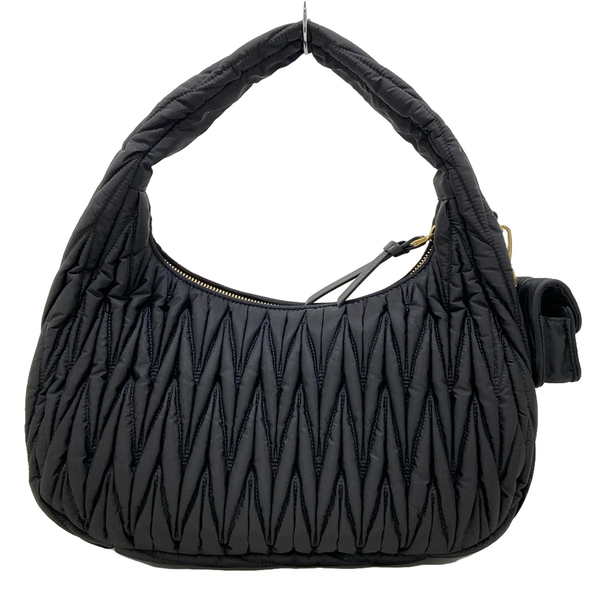MIU MIU - Wonder Matelasse Hobo Shoulder Bag Black Nylon