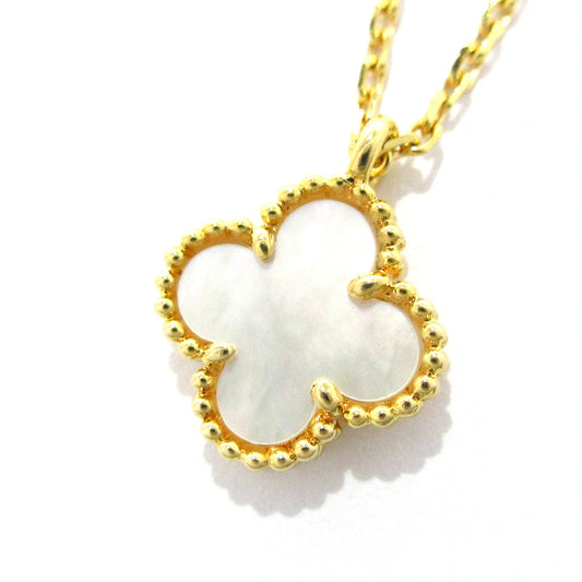 VANCLEEF & ARPELS  - 18K Yellow Gold Mother of Pearl Sweet Alhambra Necklace