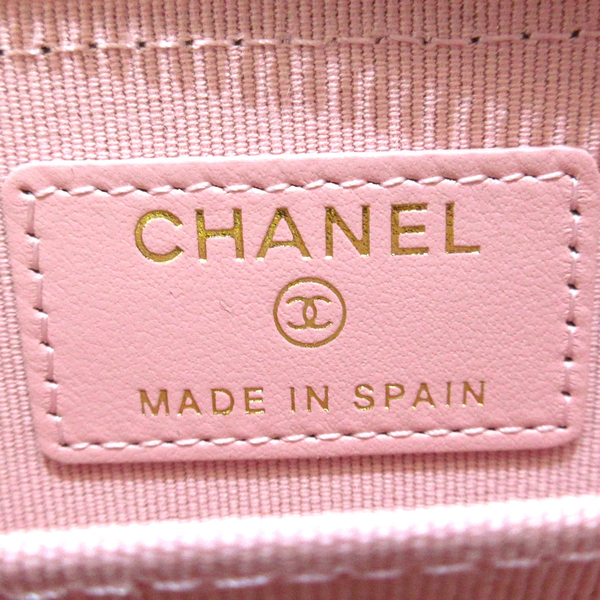 PRE-OWNED CC Light Pink Caviar Skin Classic Zip Coin Purse