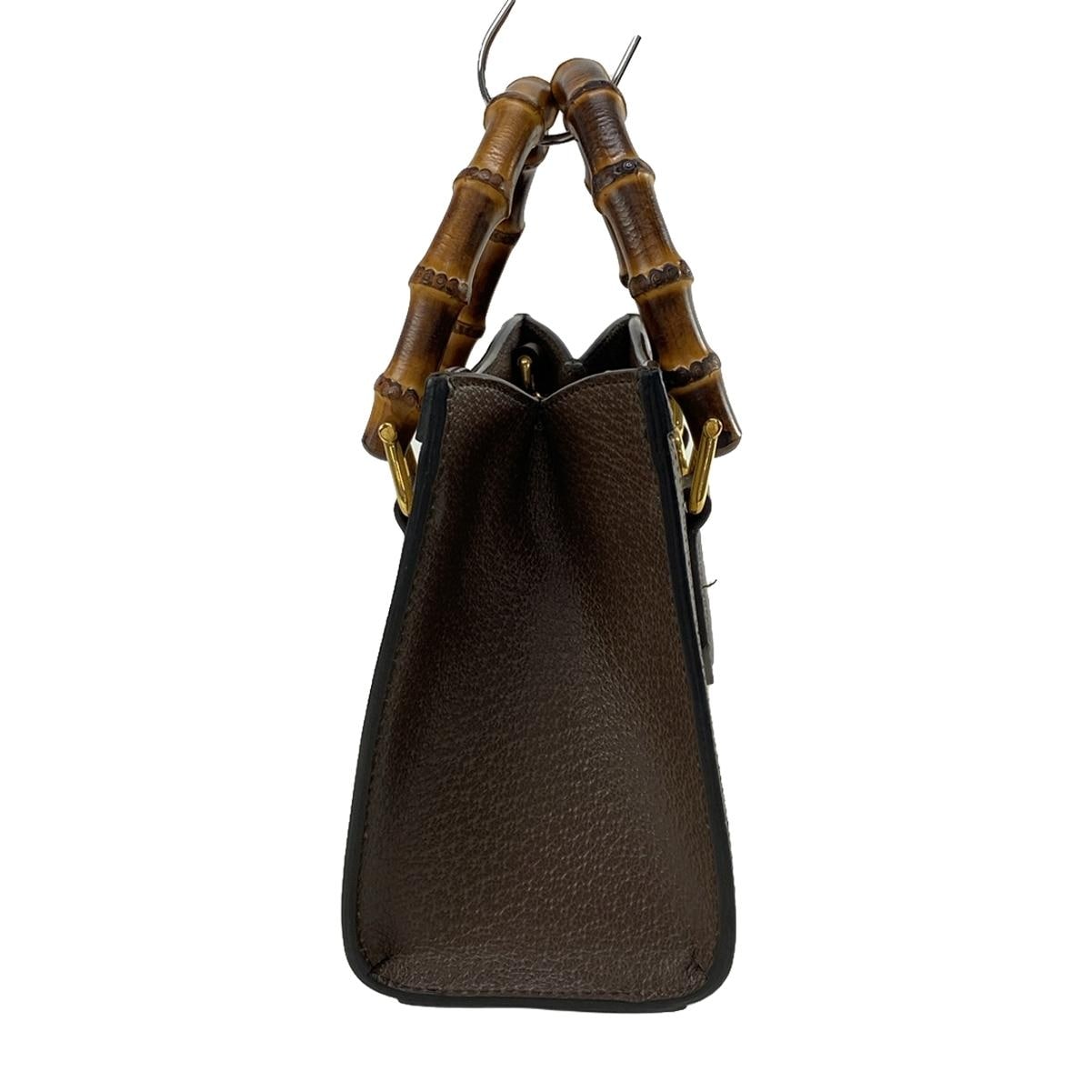 Minibolso tote GG Diana de piel jacquard beige y marrón oscuro USADO