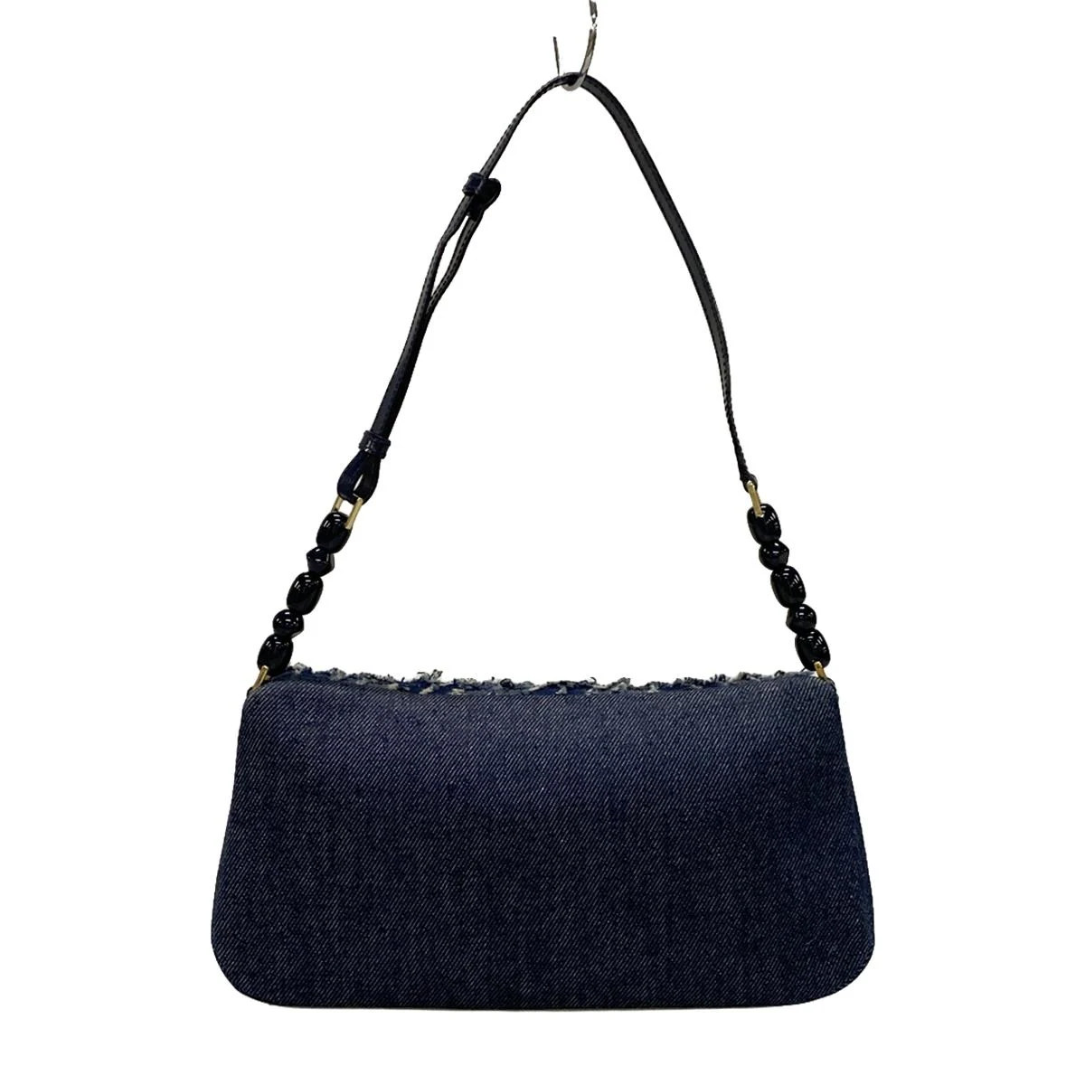 Bolso de hombro CD Maris Pearl de piel vaquera azul marino de segunda mano