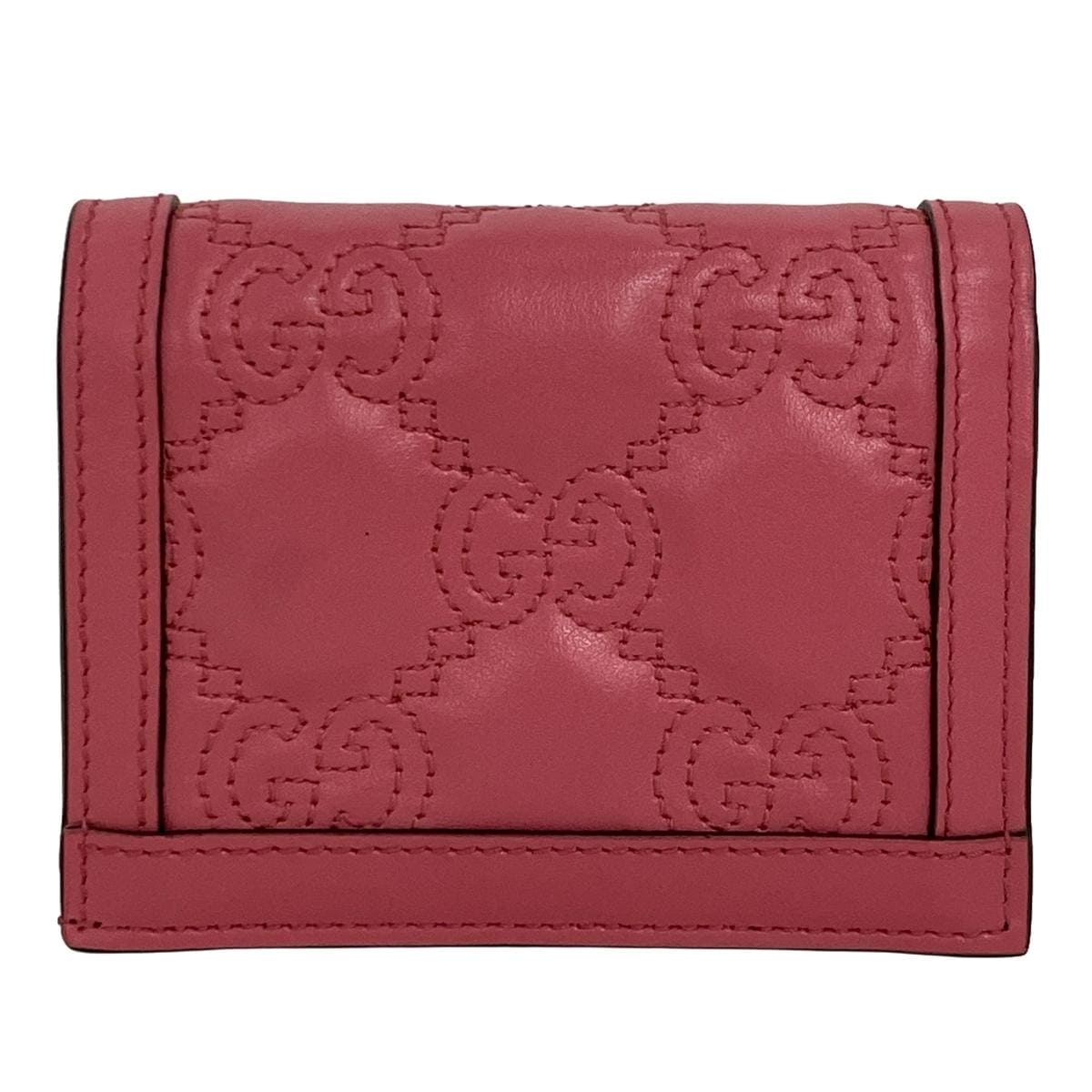 Cartera con tarjetero GG Matelasse en color rosa de segunda mano