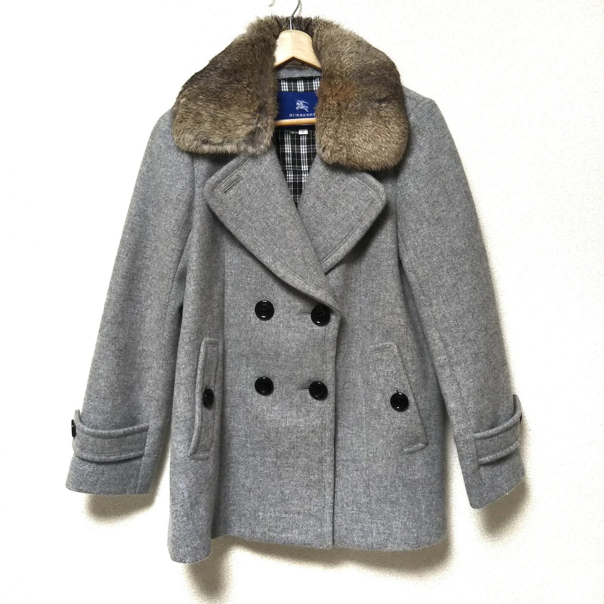 PRE-OWNED Blue Label Light Gray Women's Coat