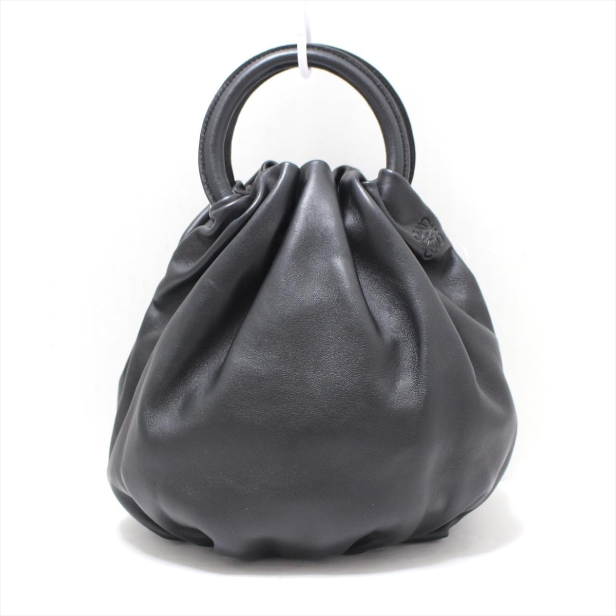 PRE-OWNED Bounce Bag Handbag Black Nappa Leather