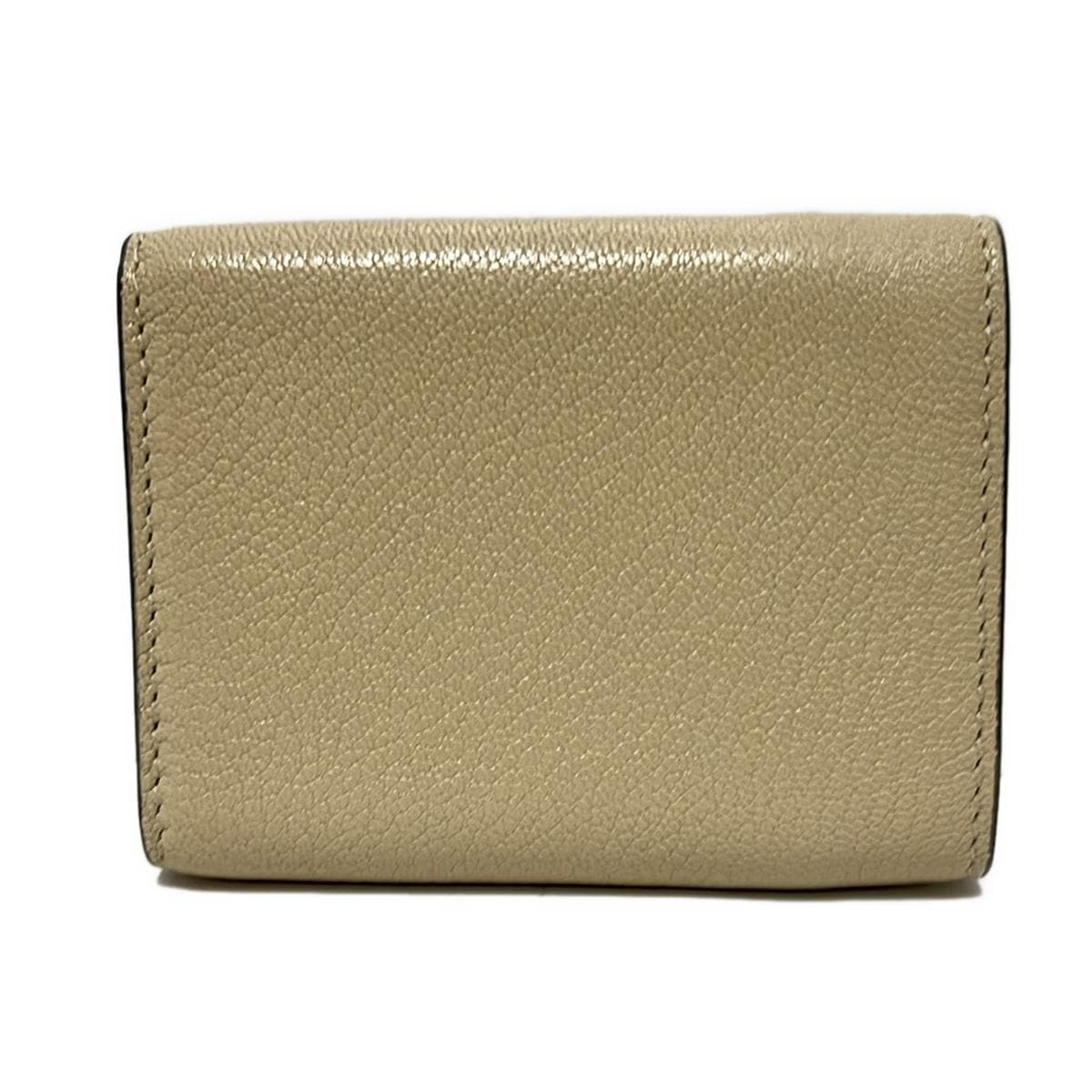 Cartera de tres pliegues de cuero azul claro beige Saddle de segunda mano