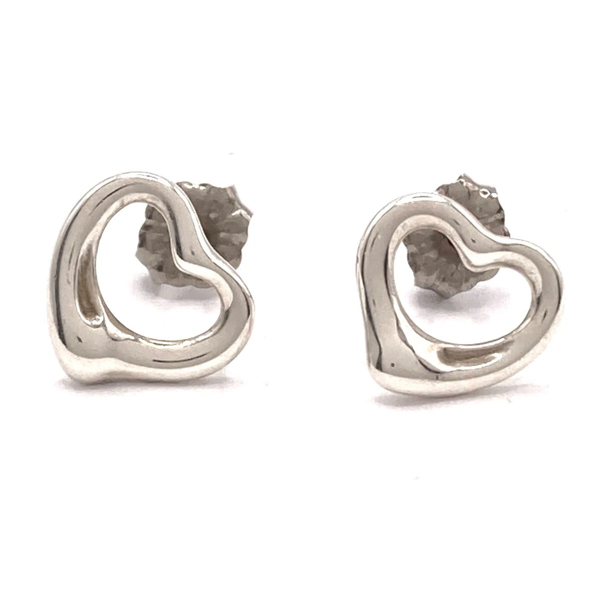 PRE-OWNED Open Heart Earrings Silver