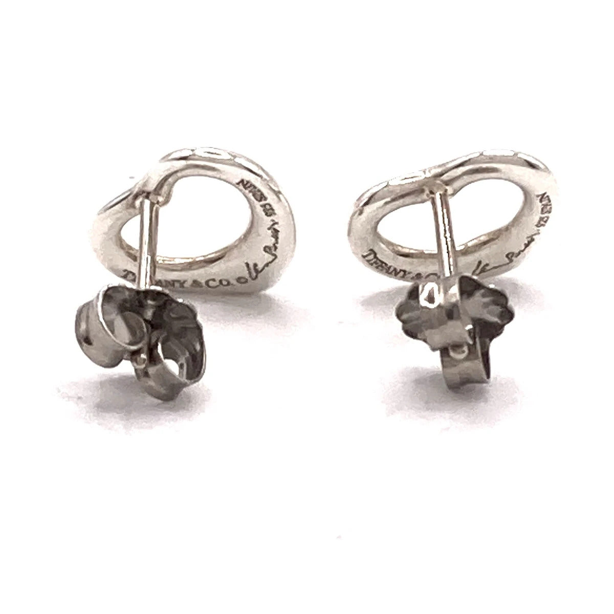 PRE-OWNED Open Heart Earrings Silver