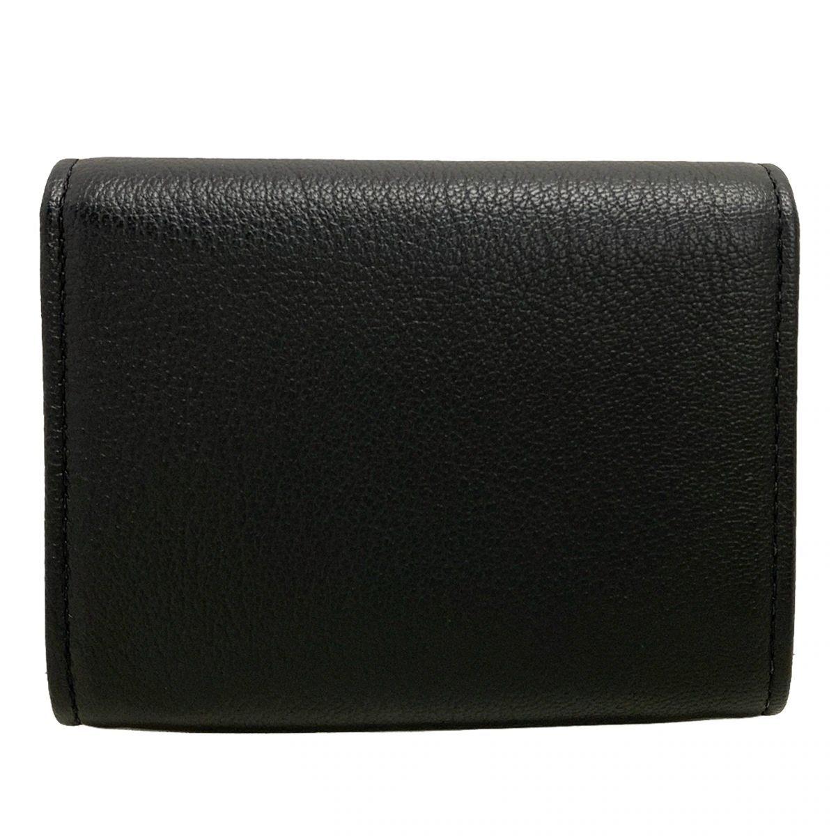 PRE-OWNED CC Ski Card Case Black Leather