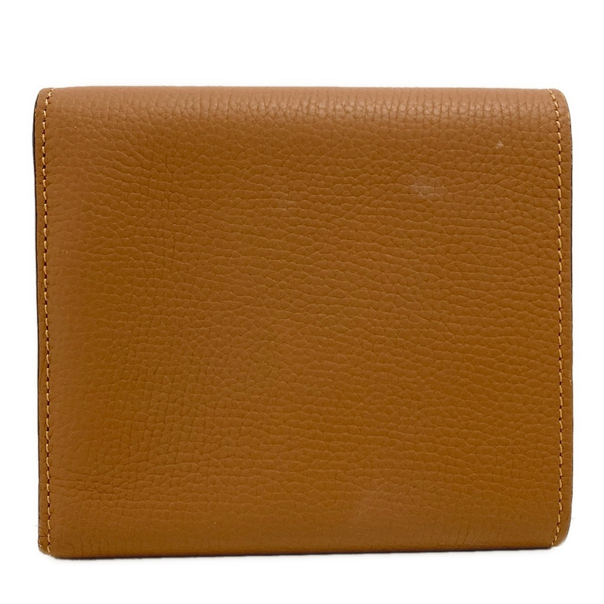 PRE-OWNED Trifold Wallet Brown Leather