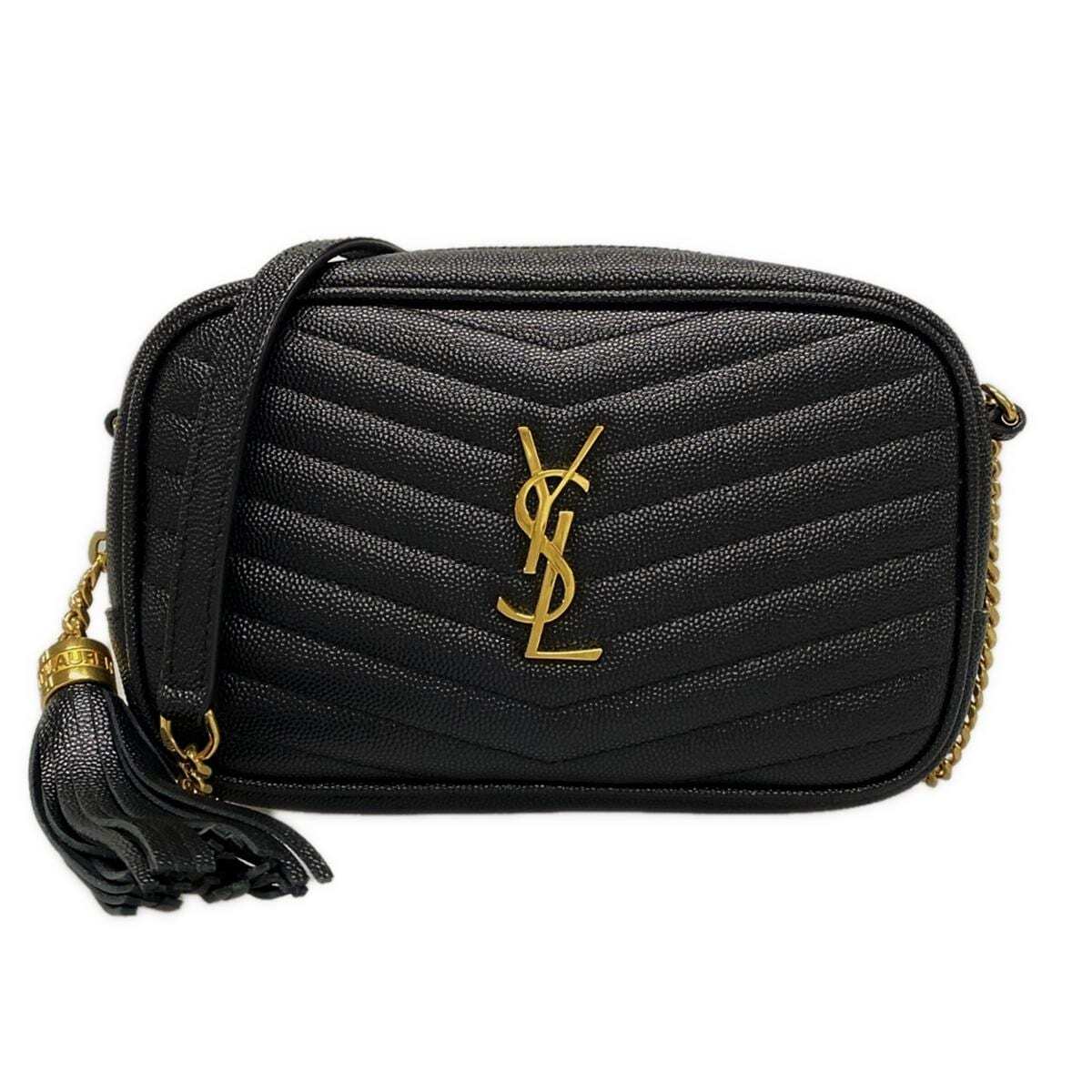 PRE-OWNED Mini Lou Black Leather Crossbody Bag