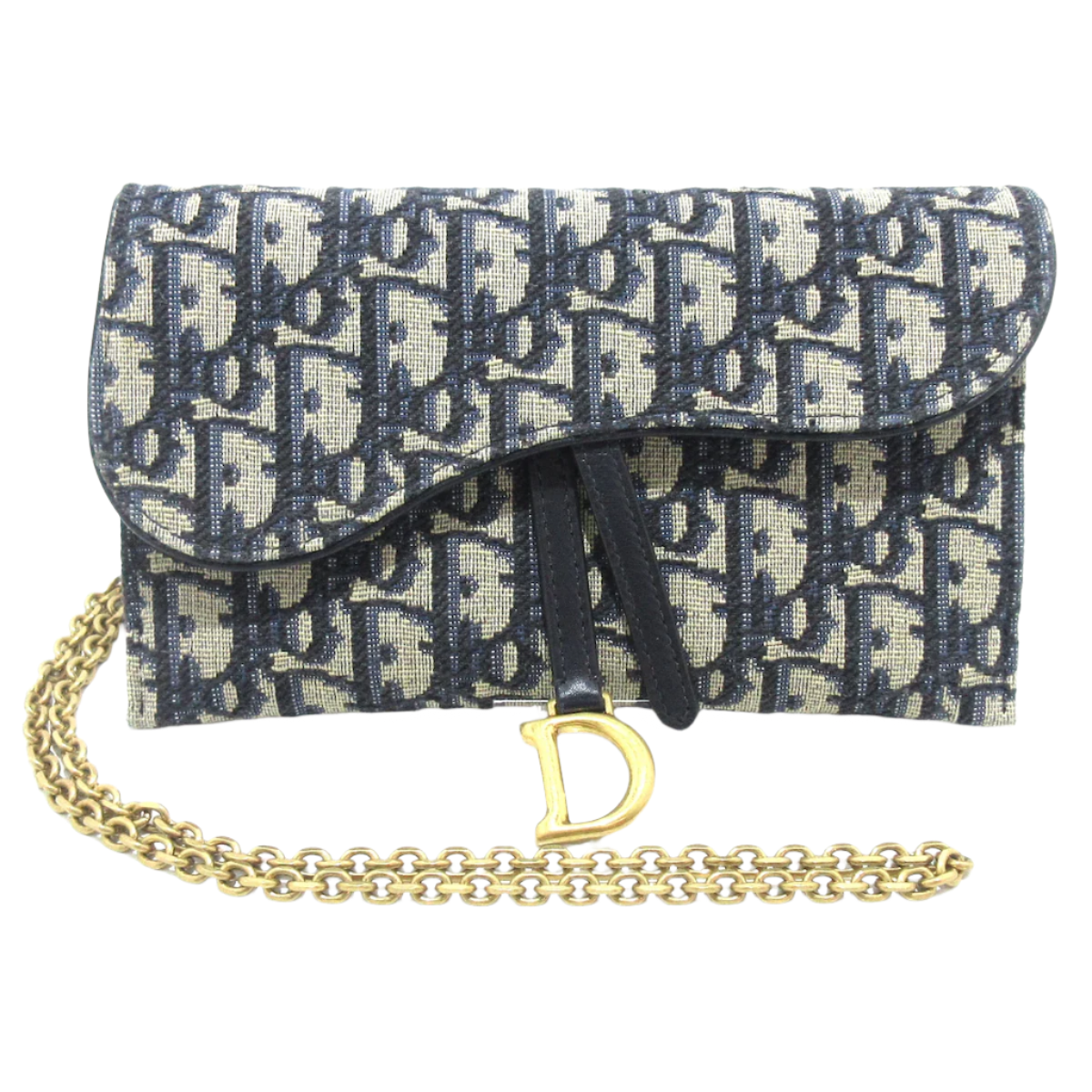 Cartera con forma de sillín y CD de segunda mano Bolso bandolera Dior Oblique