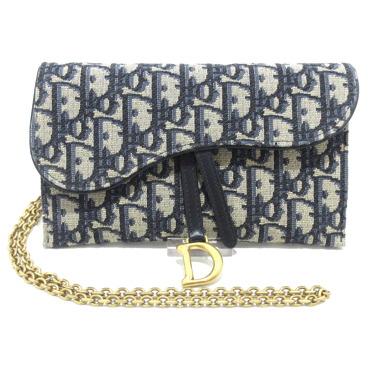Cartera con forma de sillín y CD de segunda mano Bolso bandolera Dior Oblique