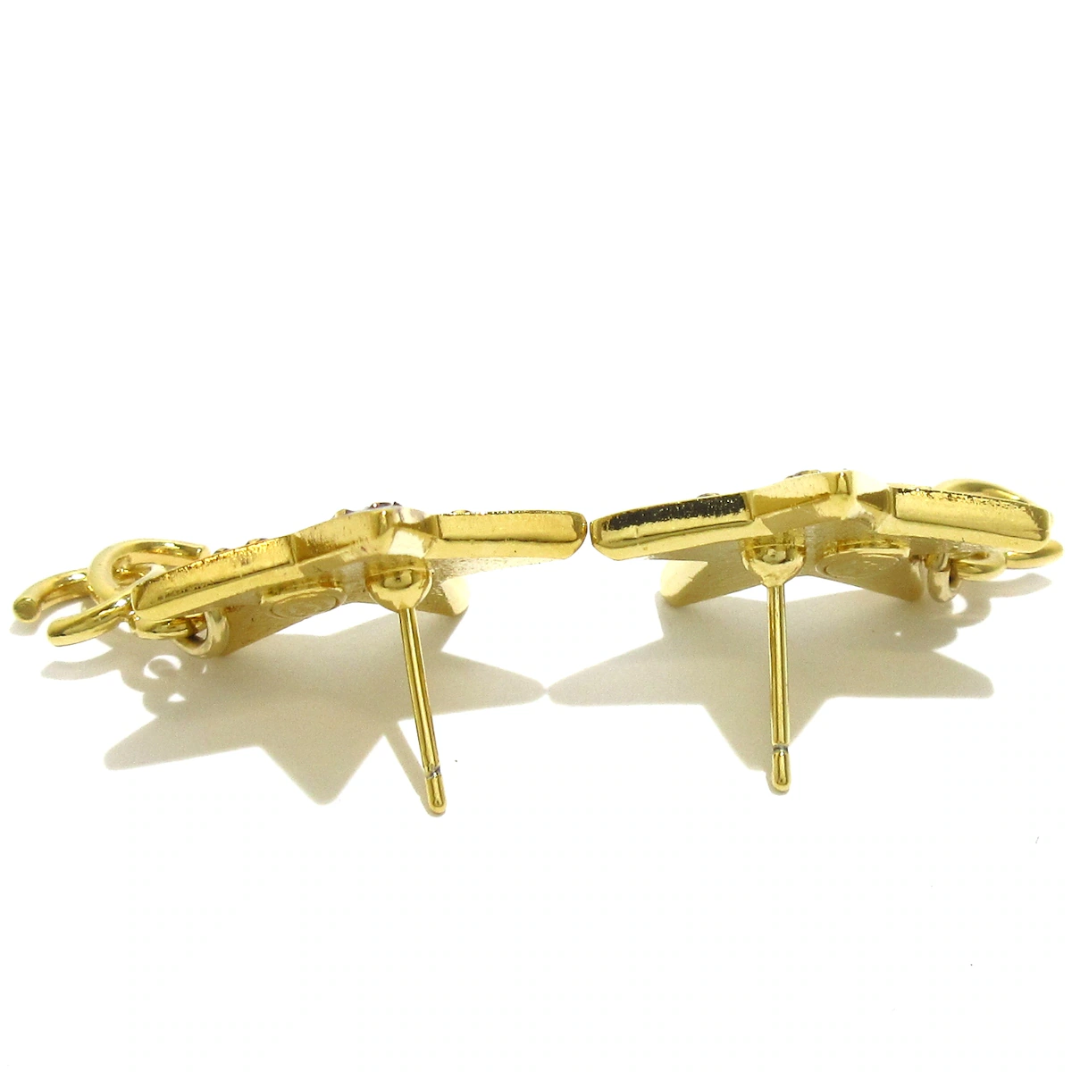 PRE-OWNED CC Gold Multi Hardware Earrings