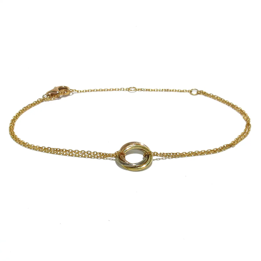 PRE-OWNED Trinity Bracelet 18K Tri-color