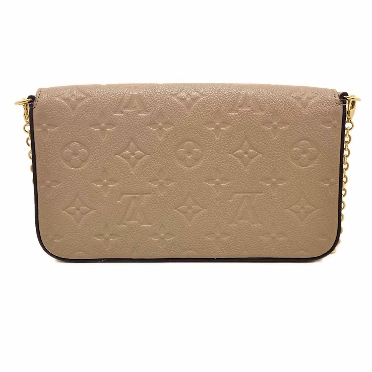 PRE-OWNED LV Pochette Felice Monogram Empreinte Tourterelle Crossbody Bag