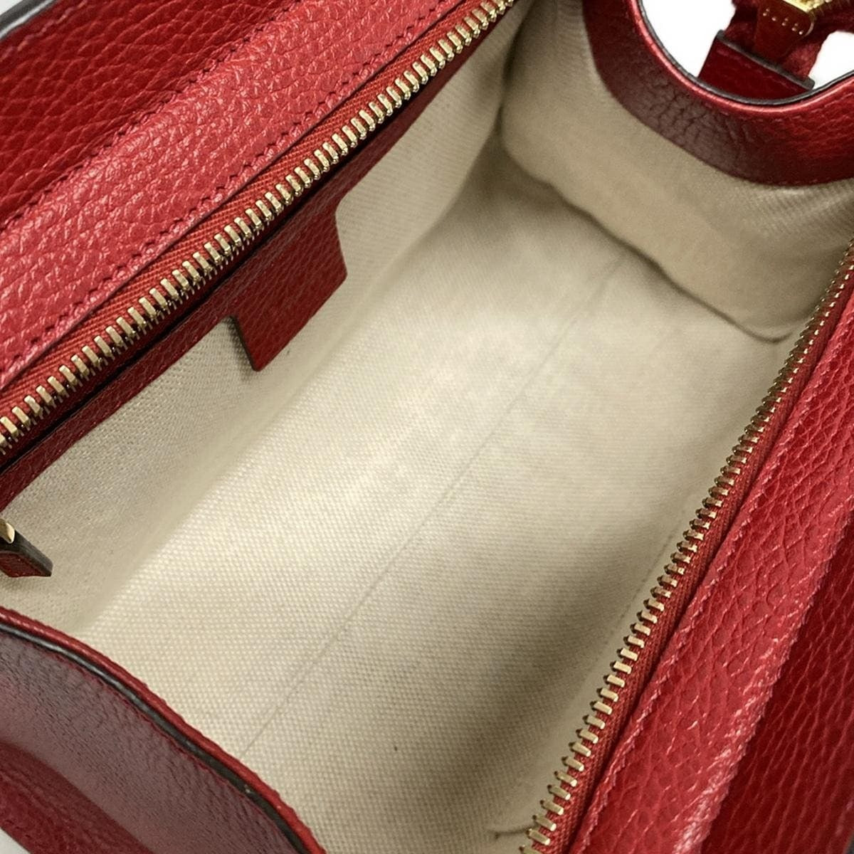 PRE-OWNED GG Soho Interlocking Red Leather Tote Bag