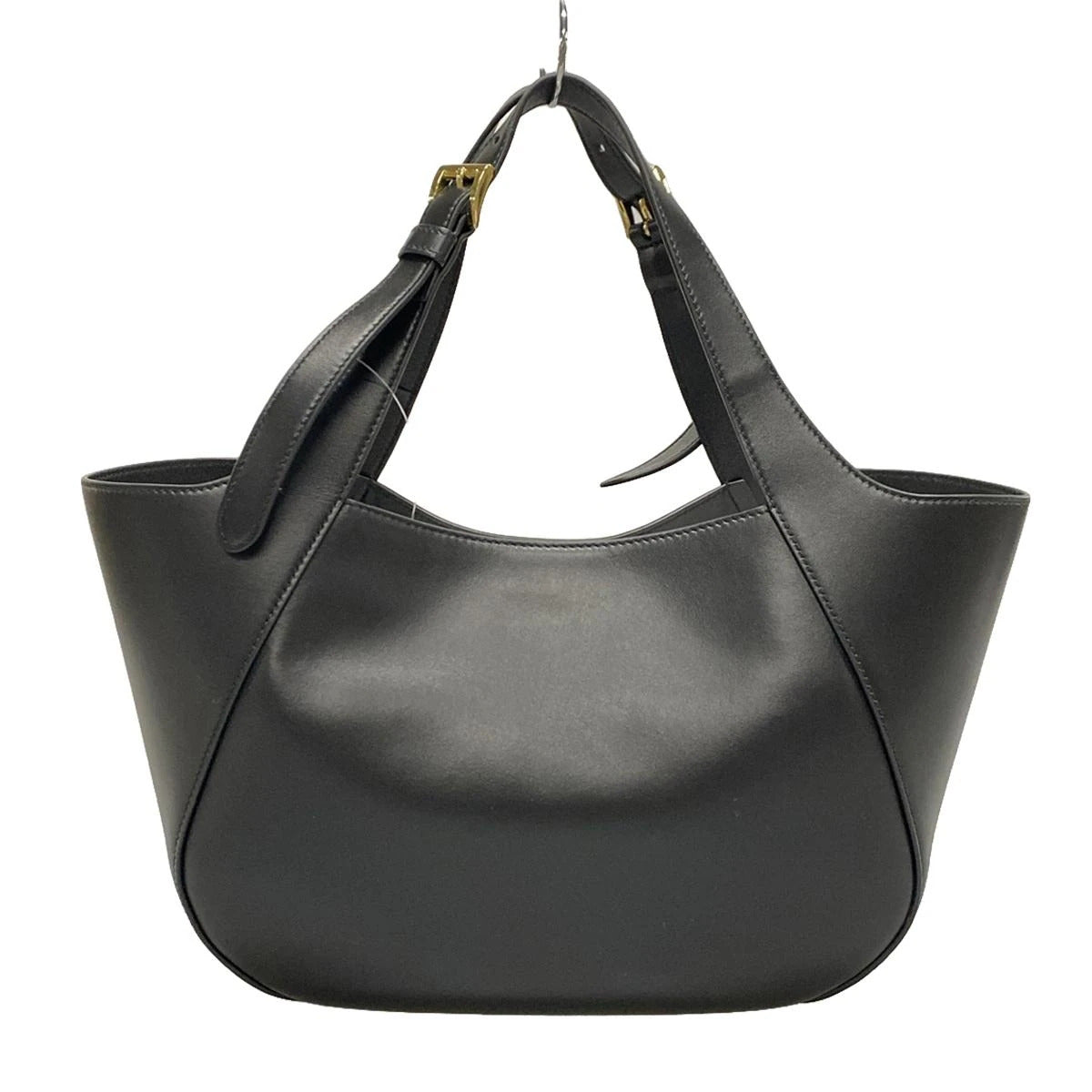 PRE-OWNED Black Leather Medium Tote Bag