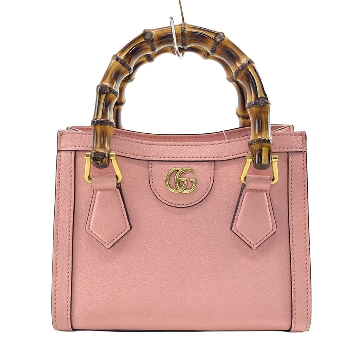 Bolso tote mini GG Diana de piel rosa de segunda mano