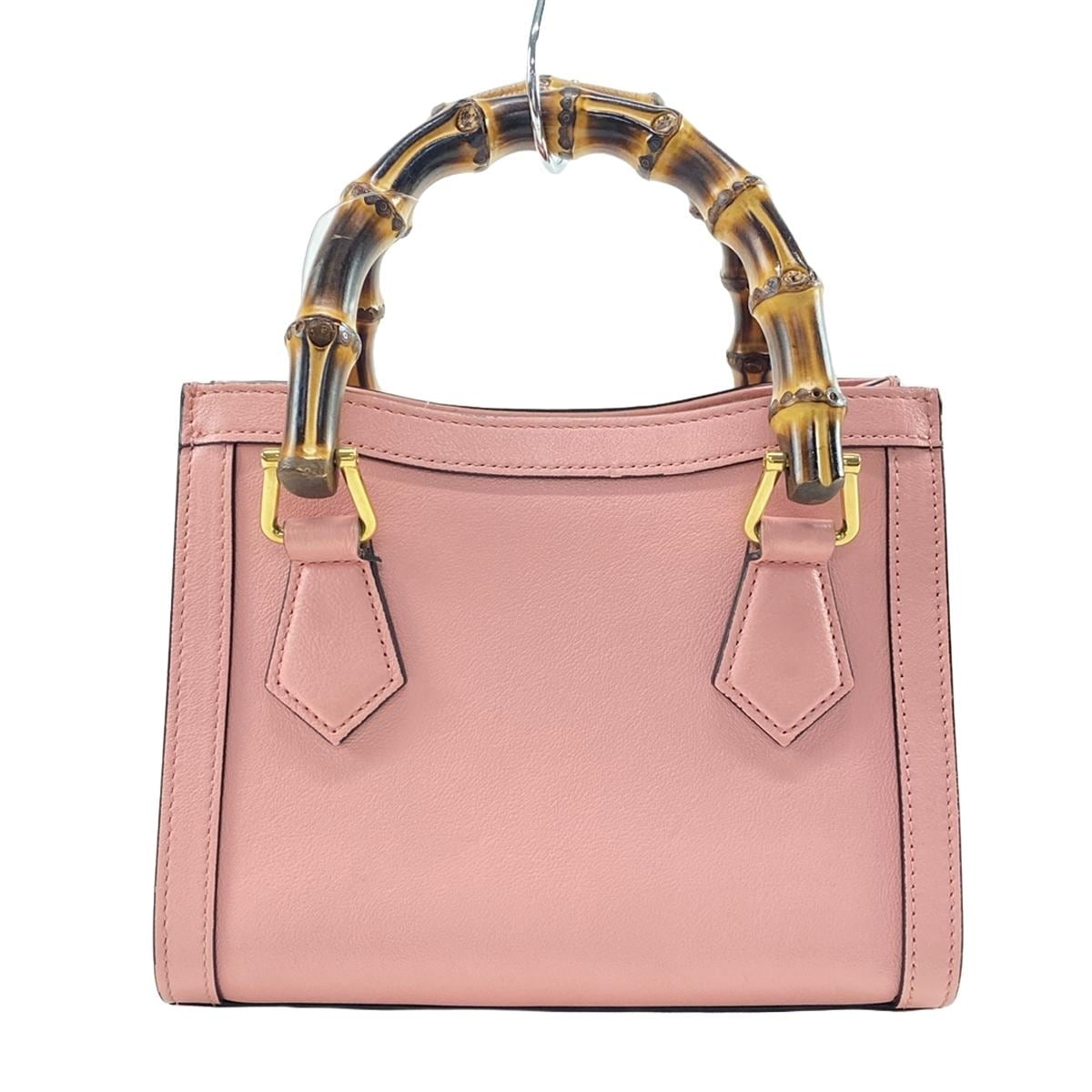 Bolso tote mini GG Diana de piel rosa de segunda mano
